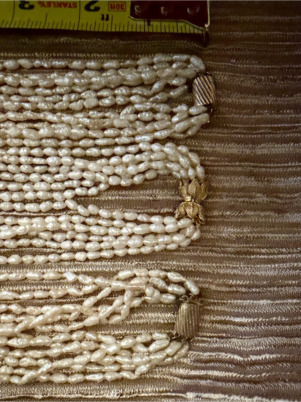 Multi-strand vintage all natural water pearls- 2 necklaces and one bracelet lot